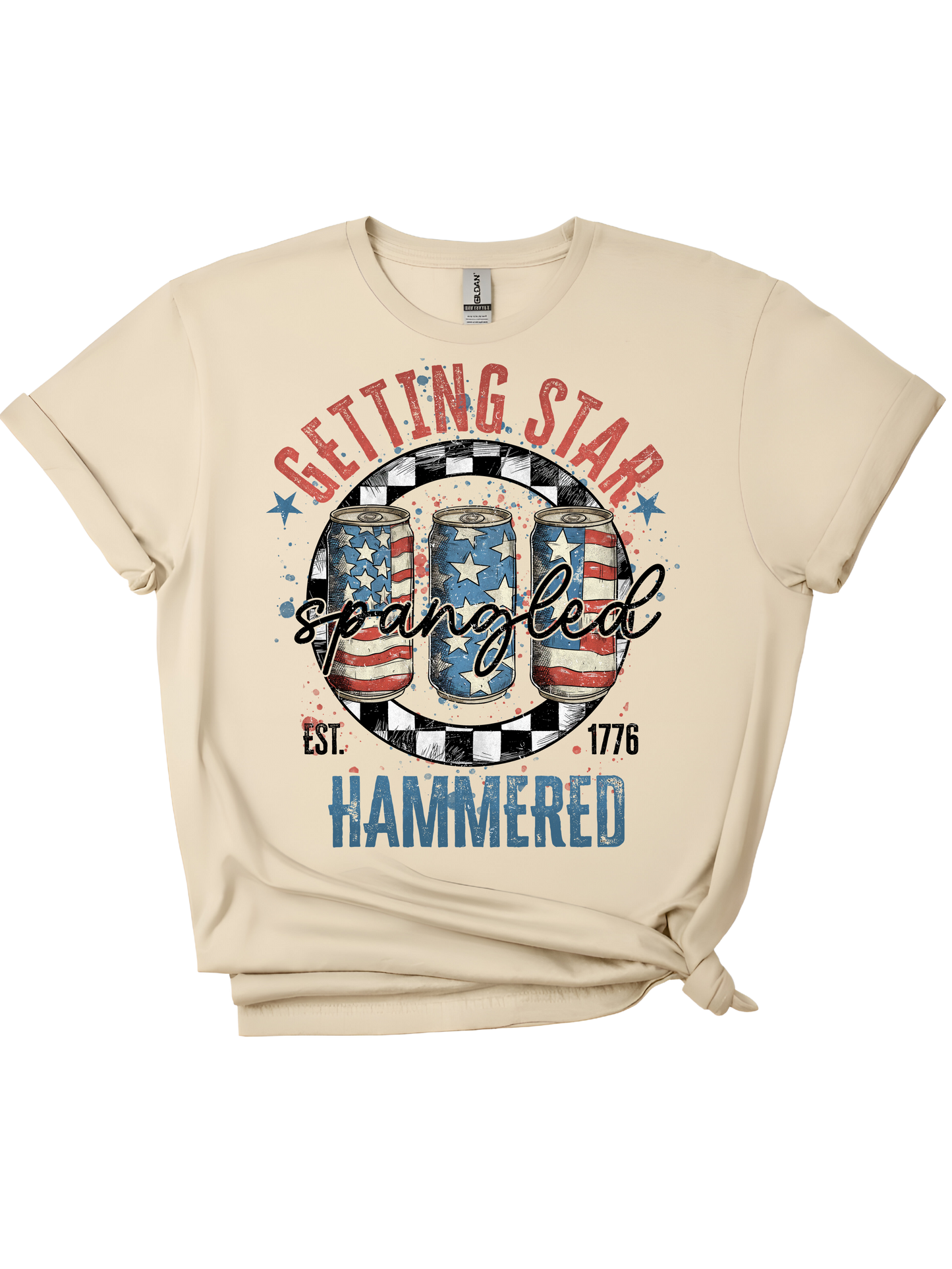 Star Spangled & Straight-Up Hammered Tee