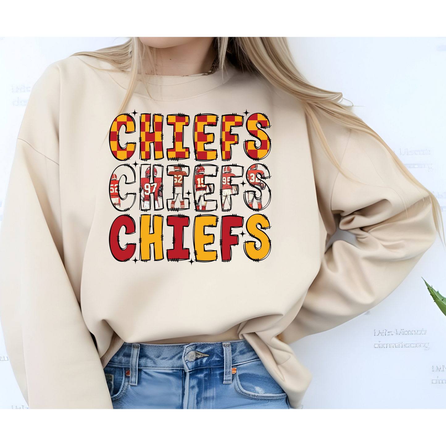 π KC Football Plaid Sweatshirt - Game Day Vibes Only! π₯