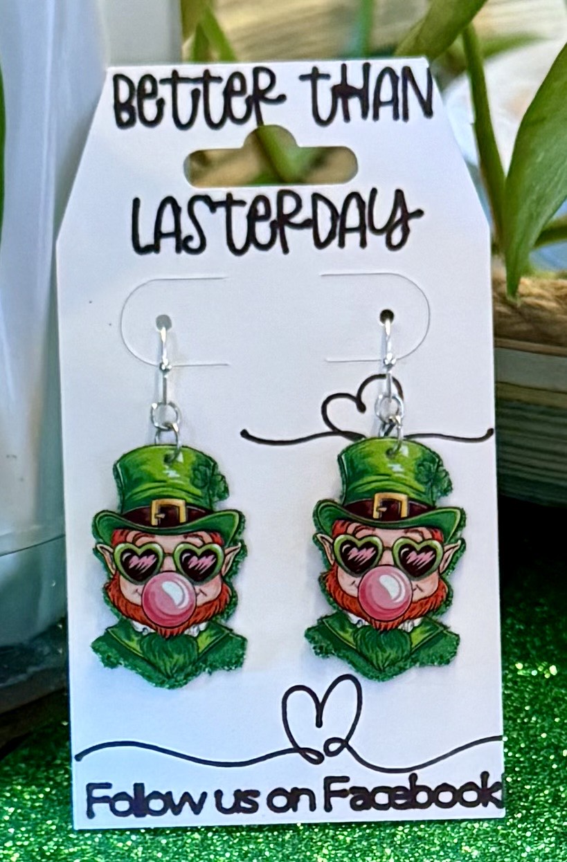 🍀 Lucky Charm Leprechaun Earrings 🍬