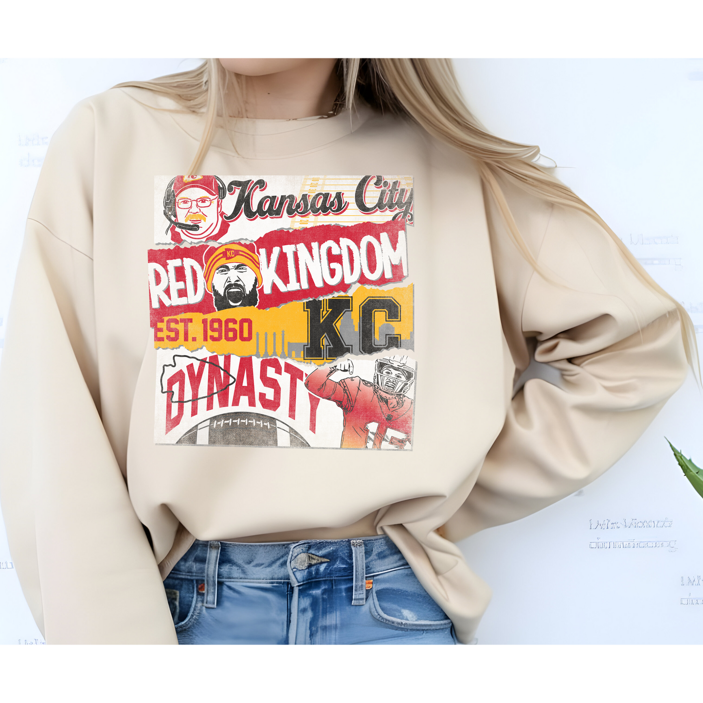 π₯ Kansas City Red Kingdom Dynasty Crewneck β Game Day Drip! ππ