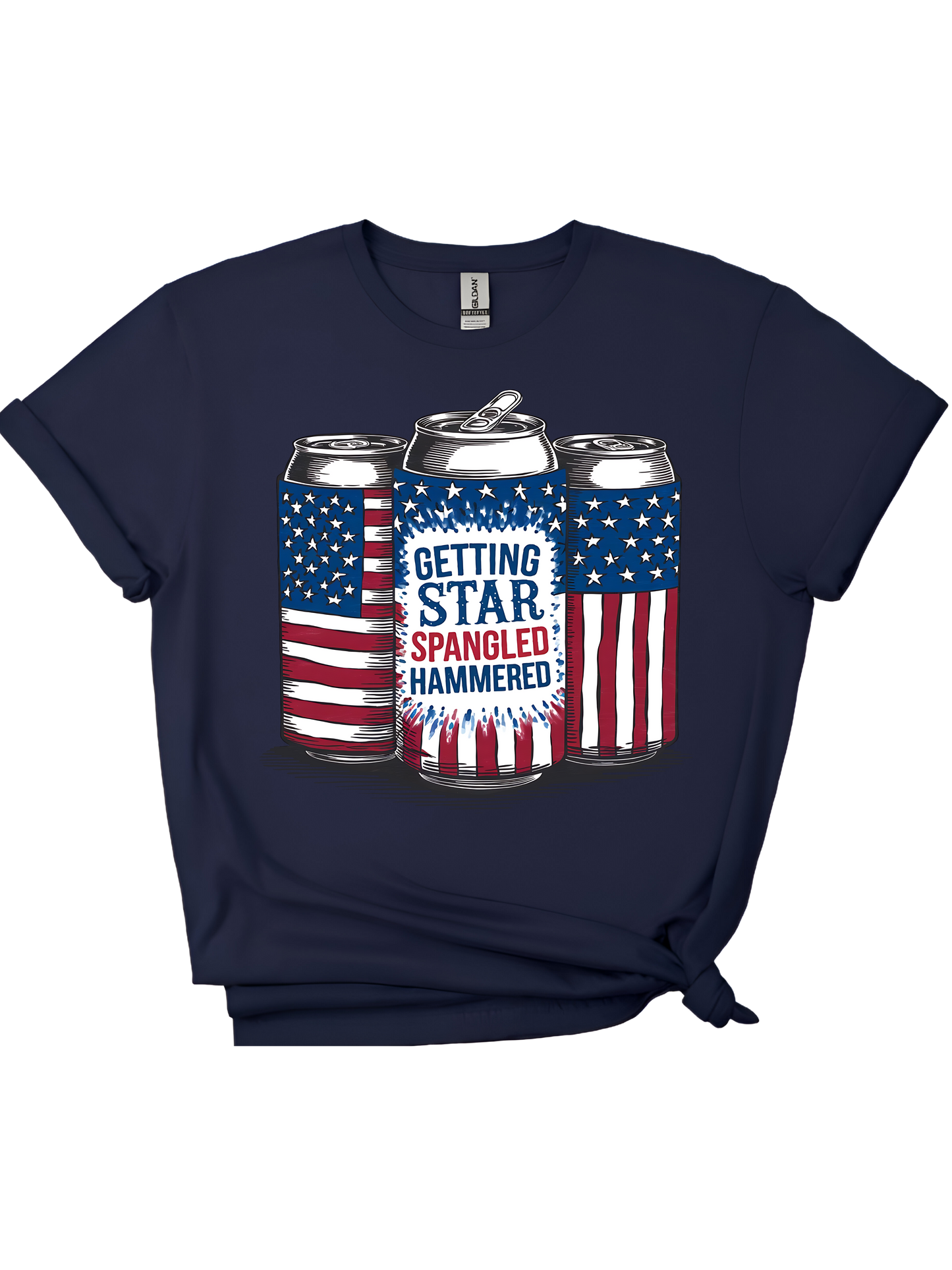 Beer Me, Liberty – Star Spangled Hammered Tee