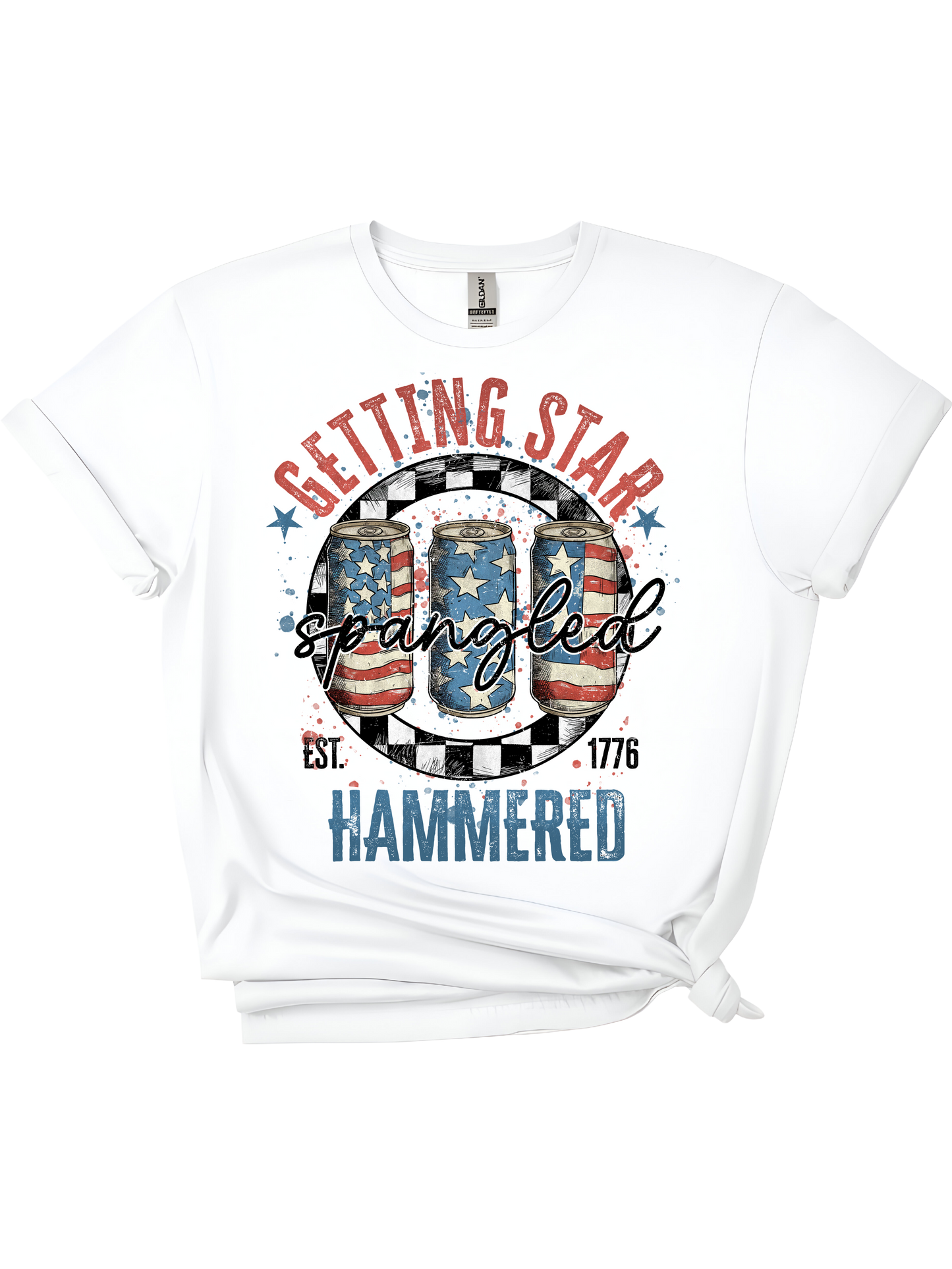 Star Spangled & Straight-Up Hammered Tee