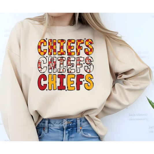 🏈 KC Football Plaid Sweatshirt - Game Day Vibes Only! 🔥