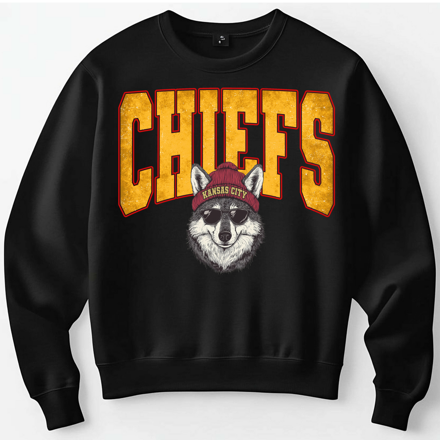 🔥 Kansas City Football Crewneck Sweatshirt – Retro Vintage Game Day Sweater 🏈🐺