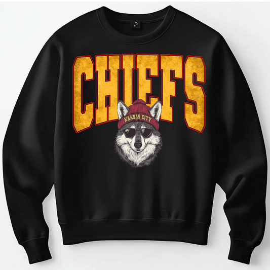 🔥 Kansas City Football Crewneck Sweatshirt – Retro Vintage Game Day Sweater 🏈🐺
