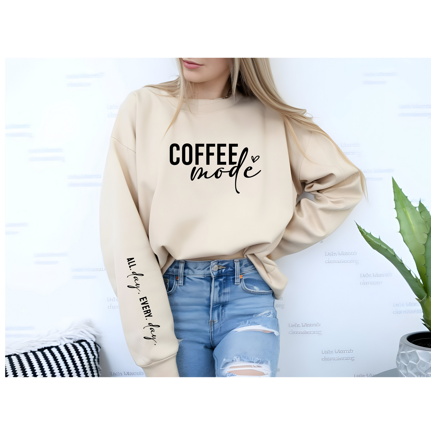 Coffee Mode Crewneck - All Day, Every Day! ☕✨