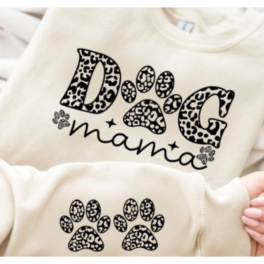 Dog Mama Leopard Paw Print- DTF Transfer