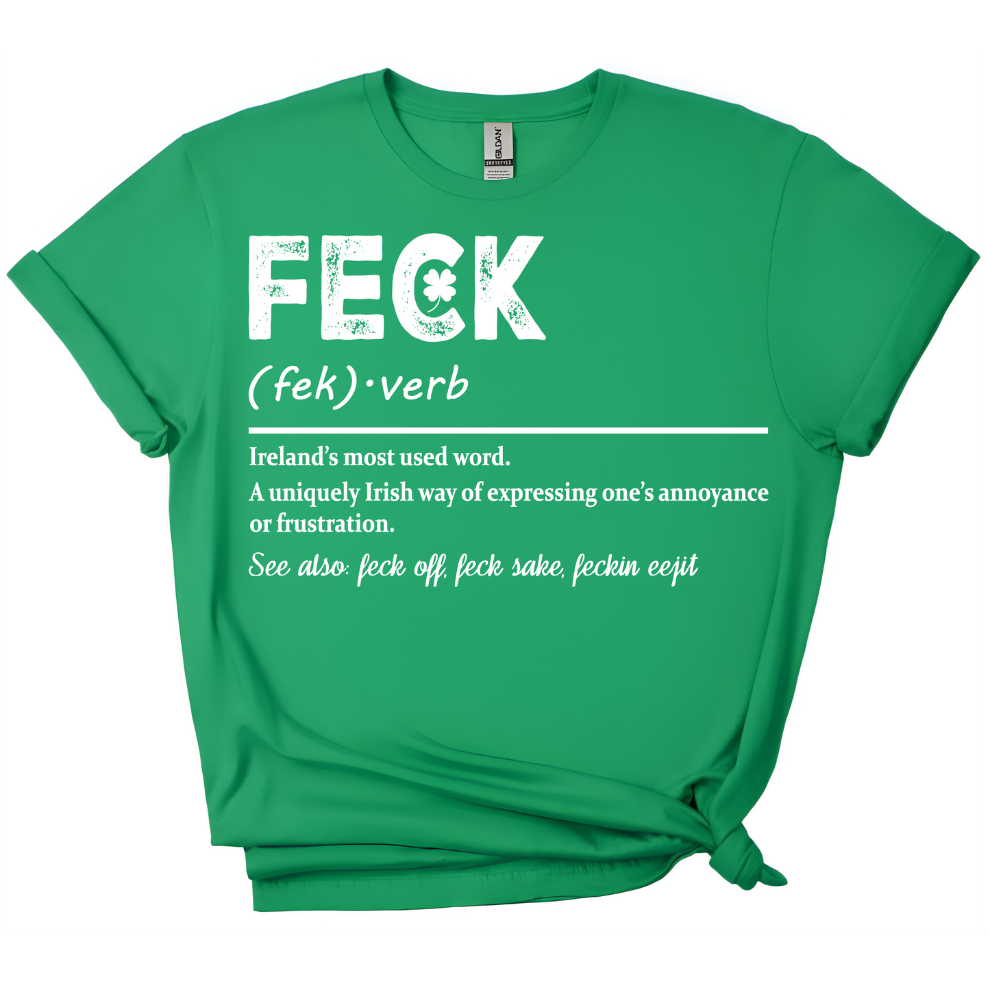 🍀 "FECK" Funny Irish T-Shirt – St. Patrick’s Day Shenanigans Tee 😂