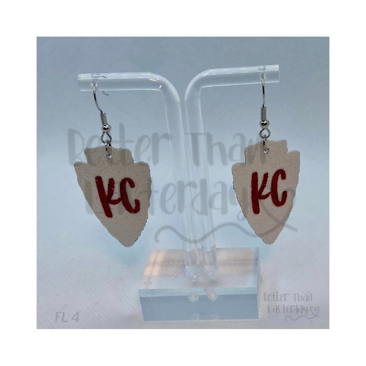 ✨ KC State Love Faux Leather Earrings 💖🌟