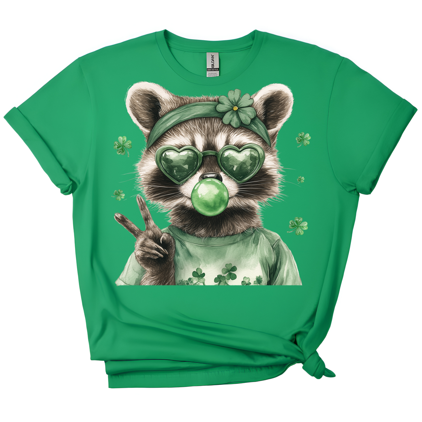 🍀Shenanigans & Shamrocks: Lucky Raccoon Tee🍀
