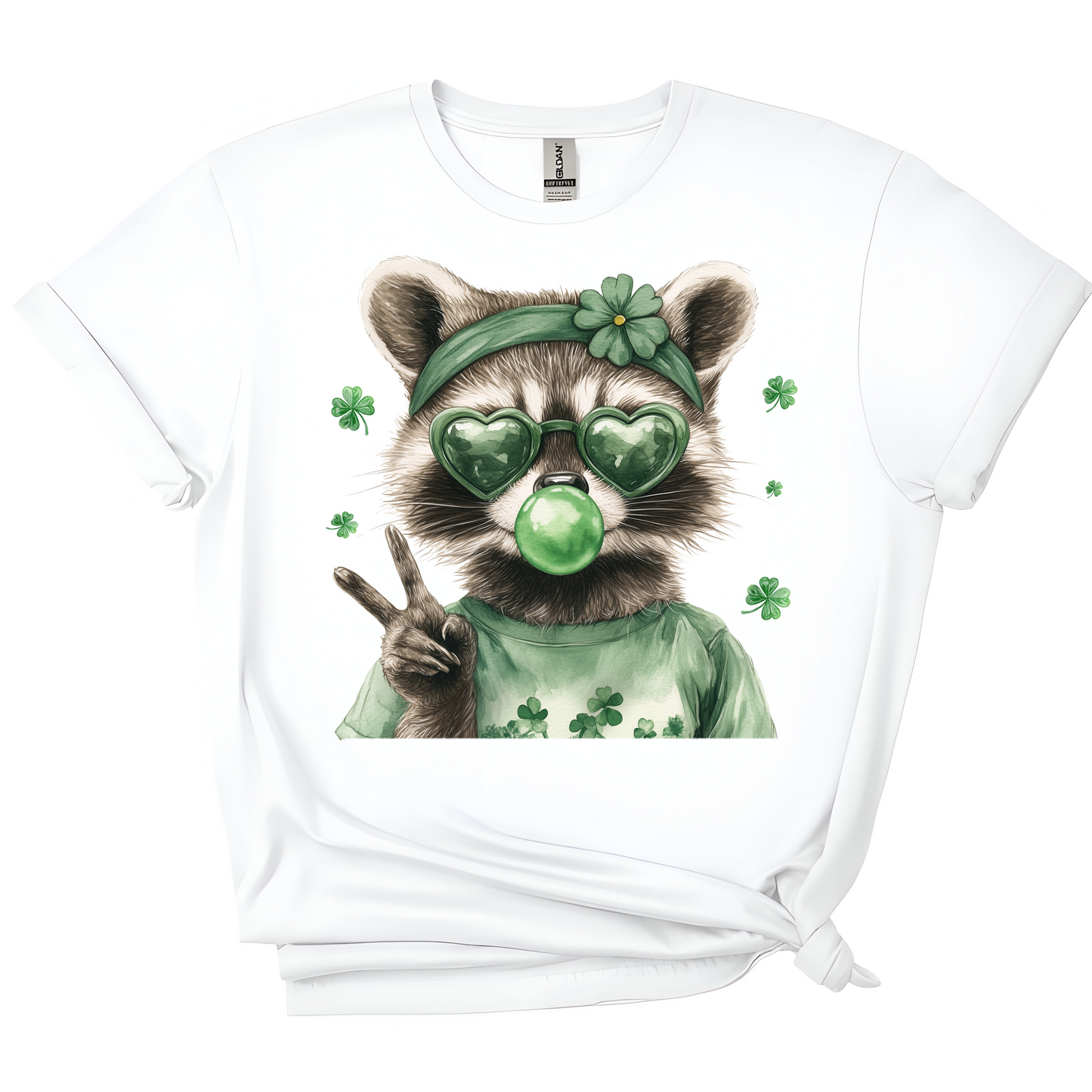 🍀Shenanigans & Shamrocks: Lucky Raccoon Tee🍀