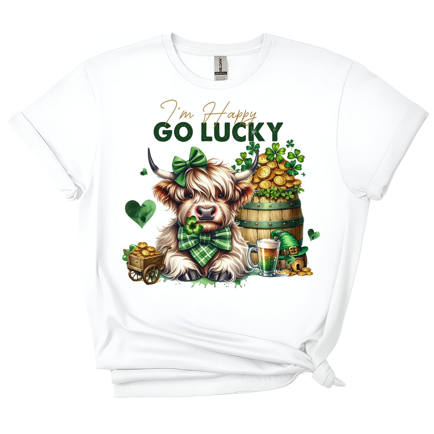 🍀 Highland & Hammered Lucky Cow Tee 🐮🍻