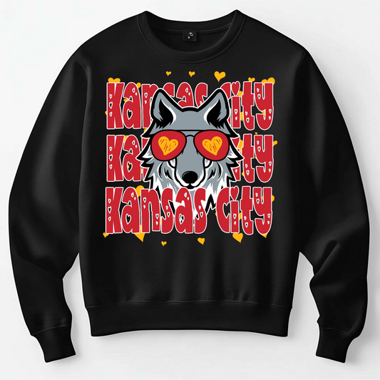 🔥 Kansas City Love Wolf Sweatshirt 🐺❤️