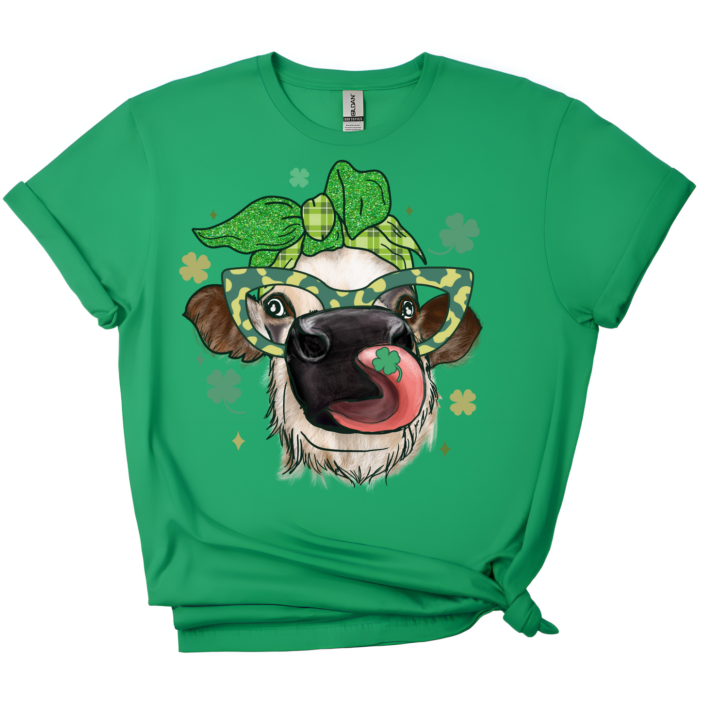🍀 Lucky Moo Highland Cow St. Paddy’s Day Tee 🍀