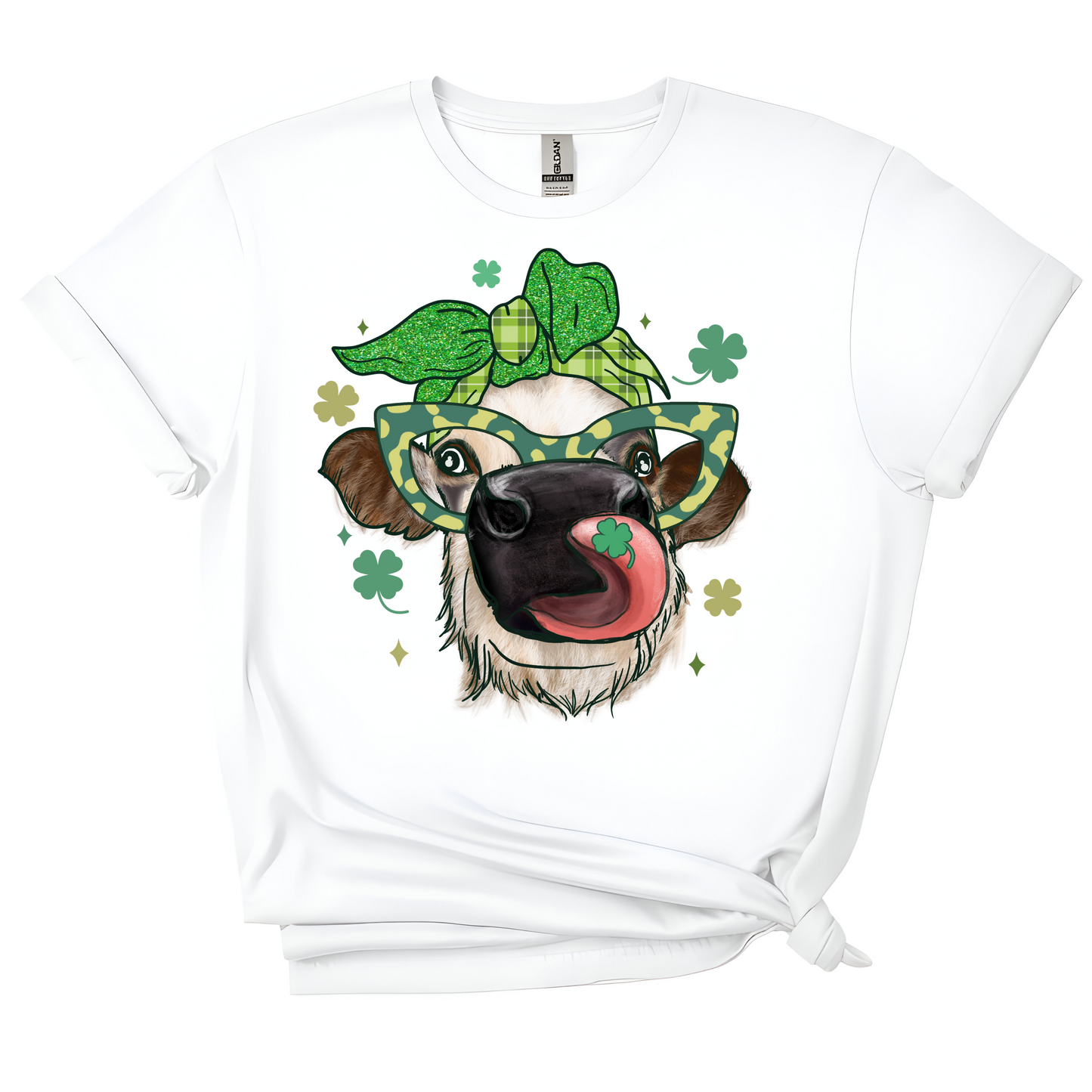 🍀 Lucky Moo Highland Cow St. Paddy’s Day Tee 🍀