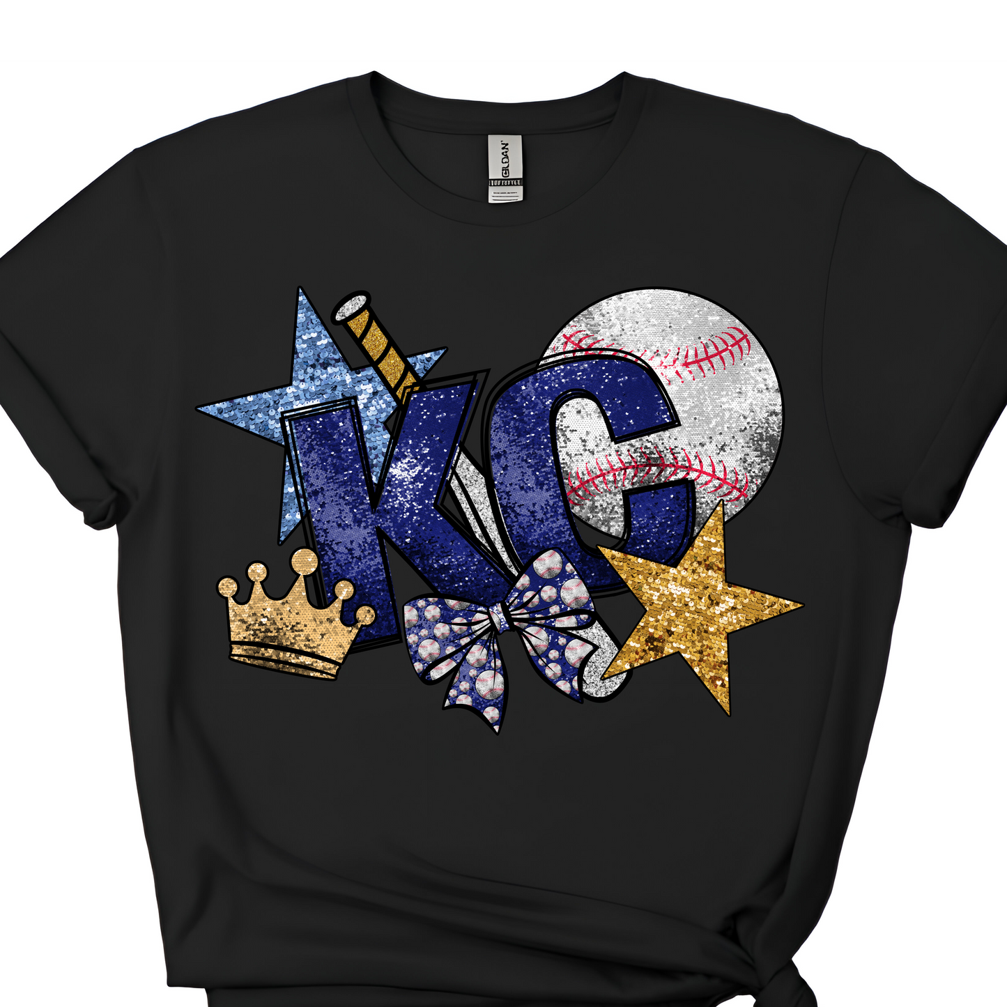 ⚾💙 KC Baseball Sparkle Tee ✨👑