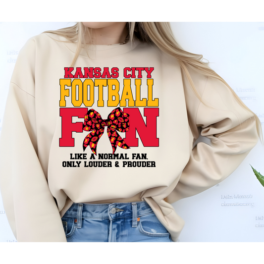 🔥 Kansas City Football Fan Sweatshirt – Loud & Proud Game Day Crewneck 🎉🏈