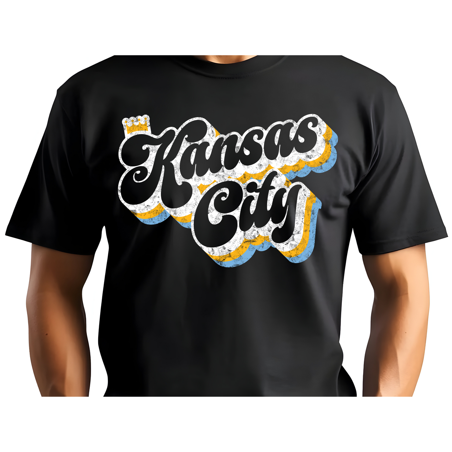 Kansas City Retro Tee 👑💙💛