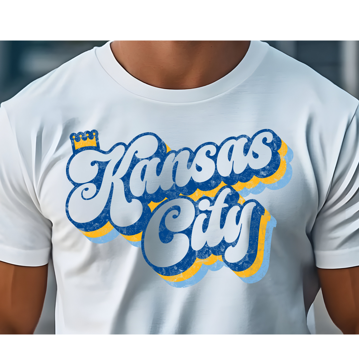 Kansas City Retro Tee 👑💙💛