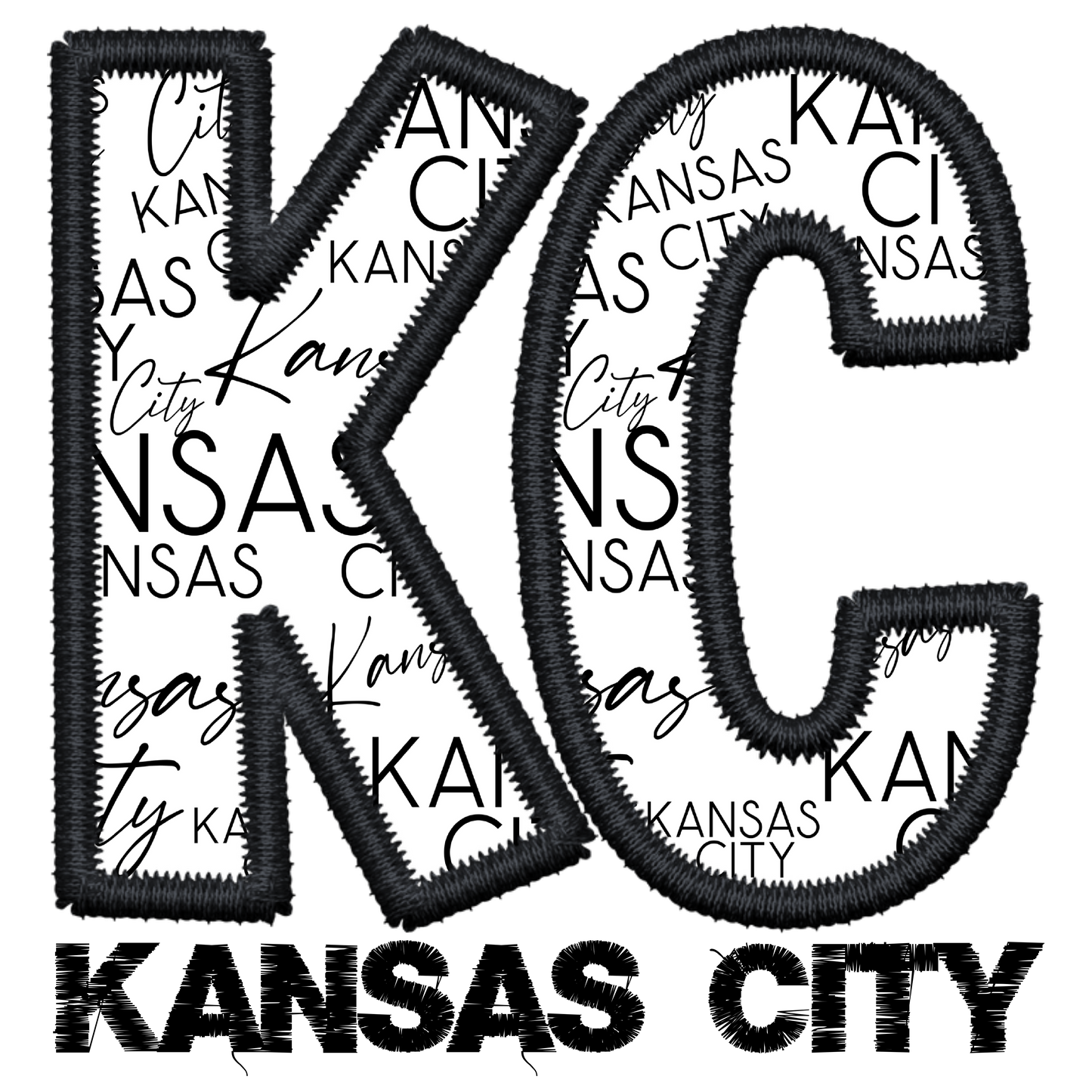 KC Faux Embroidery - DTF Transfer