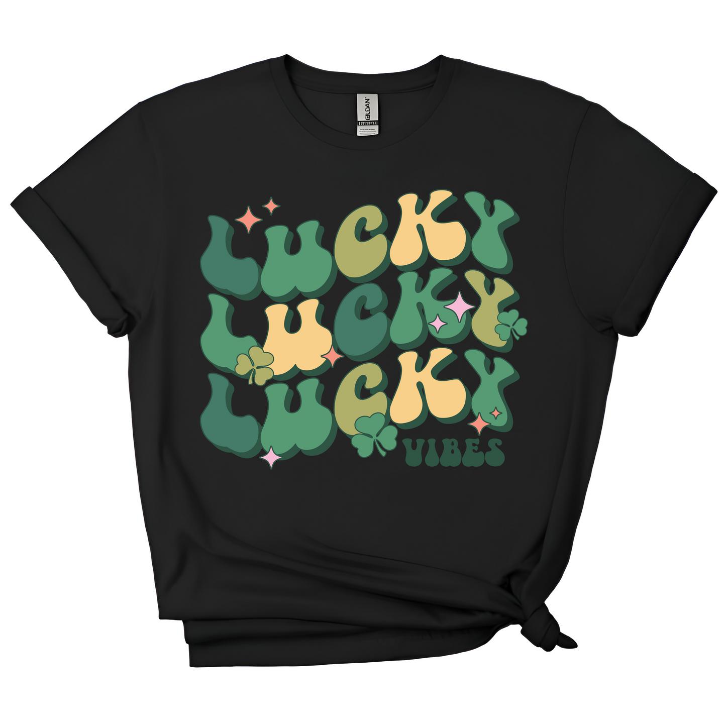 🍀 Lucky Vibes Tee – Shamrock & Roll Edition 🍀
