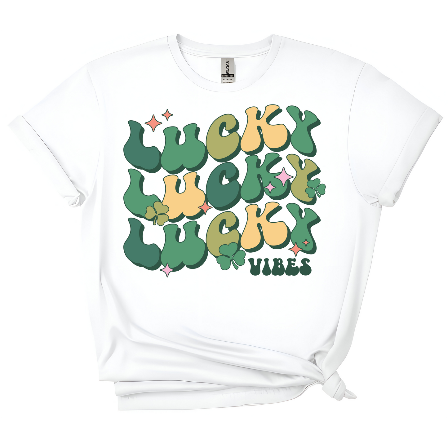 🍀 Lucky Vibes Tee – Shamrock & Roll Edition 🍀