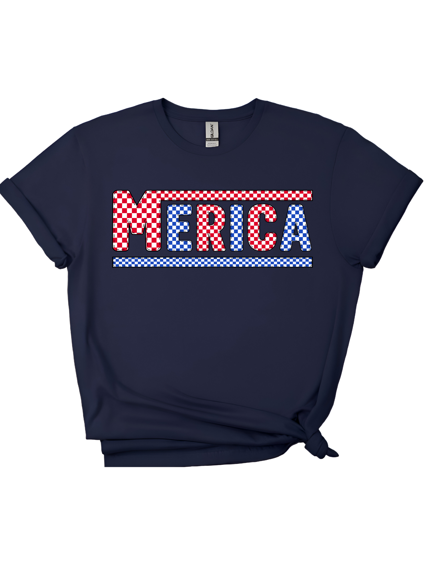 Checkered 'Merica Pride Tee