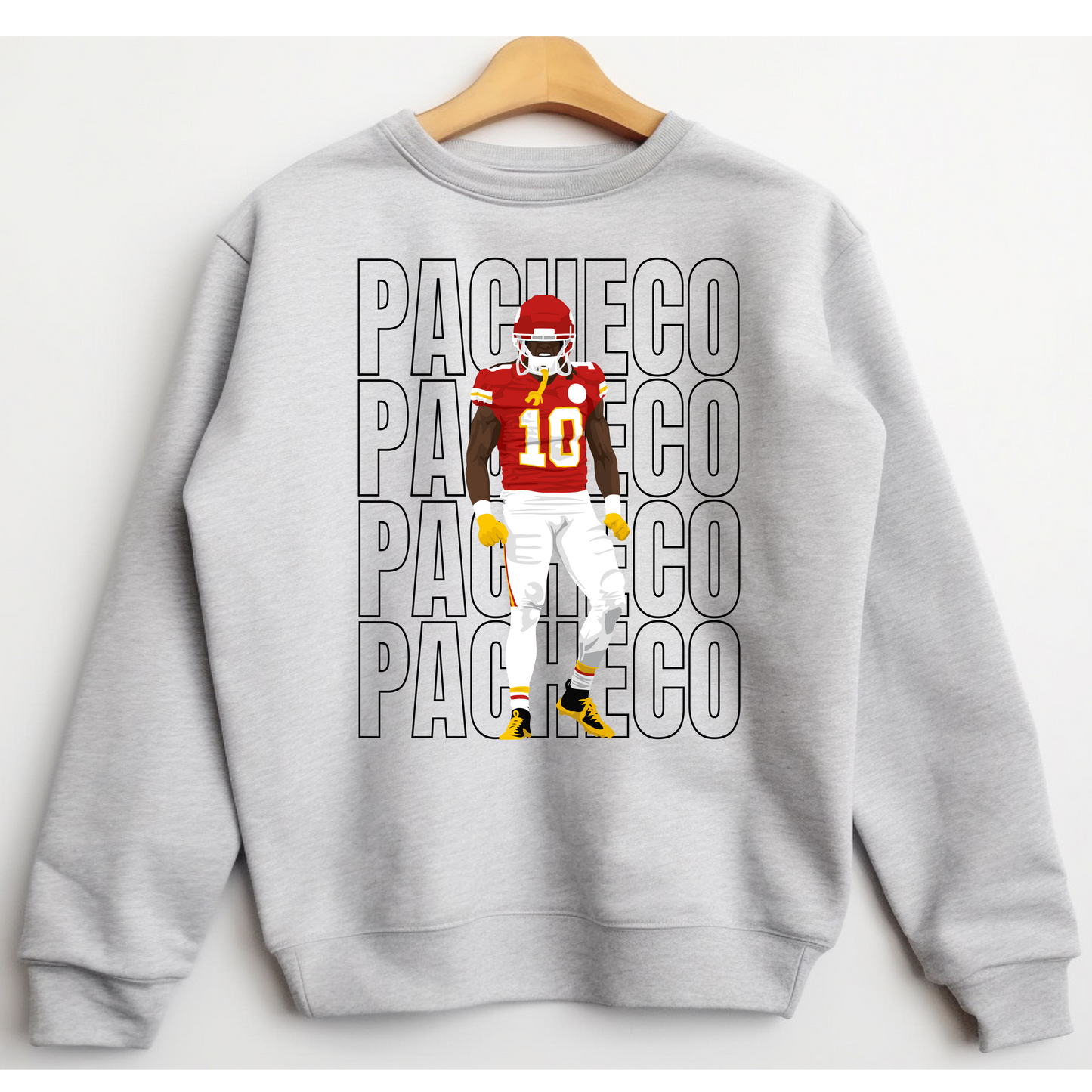 🏈 Pacheco Power Crewneck – KC Football Vibes! 🔥