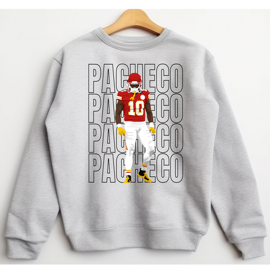 🏈 Pacheco Power Crewneck – KC Football Vibes! 🔥