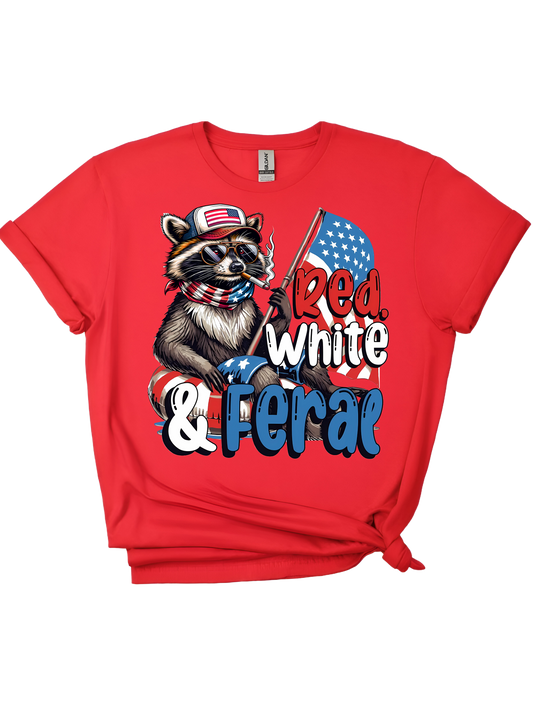 Red, White & Feral – Patriot Gone Rogue Tee