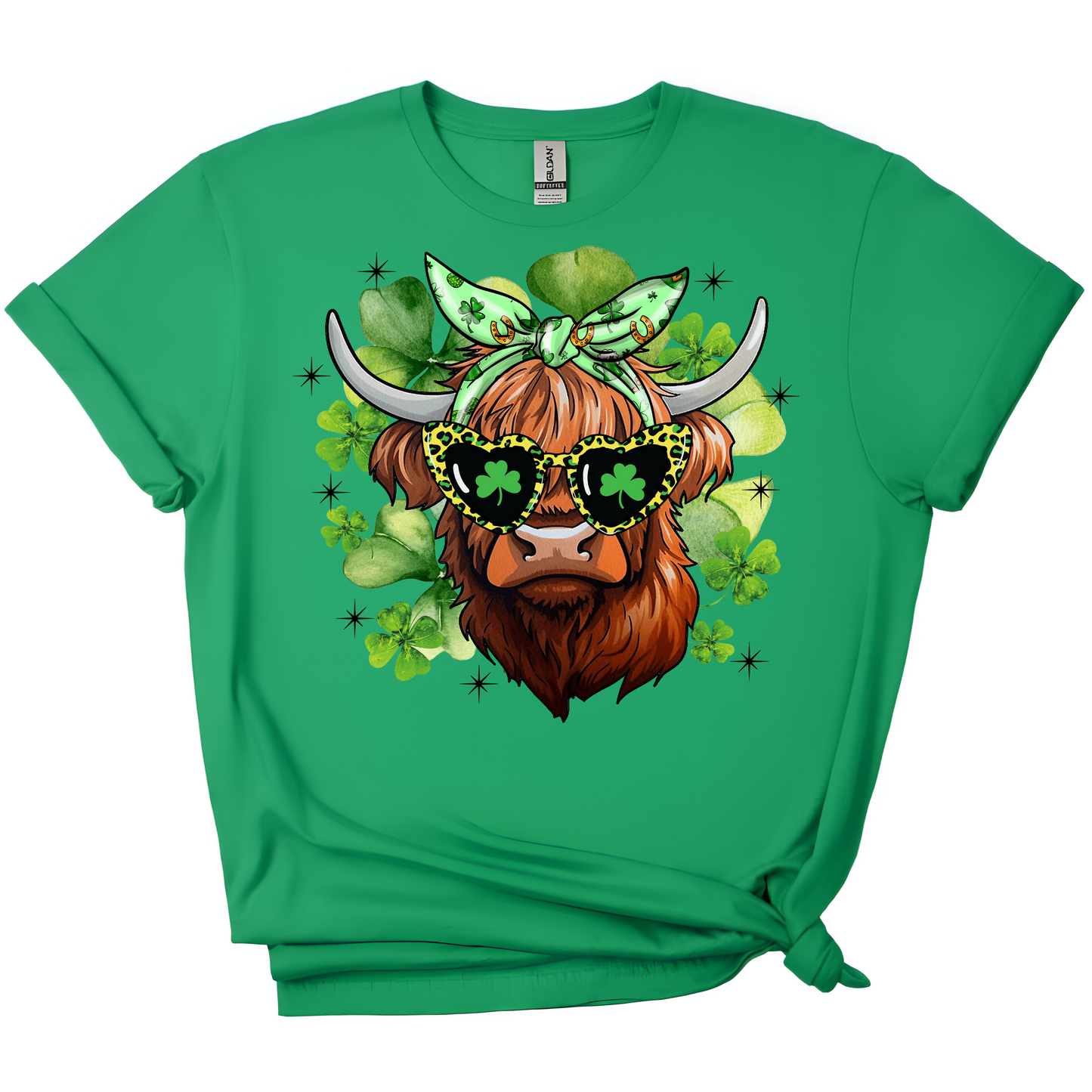 Lucky Highland Cow St. Patrick’s Day Tee
